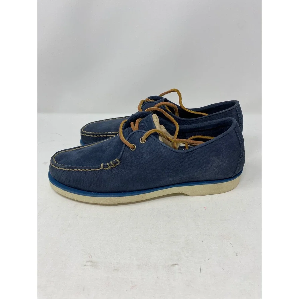 Sperry Top-Sider Mens Navy Blue Leather Boat Shoes STS17608 Wedge Sole 7.5 M